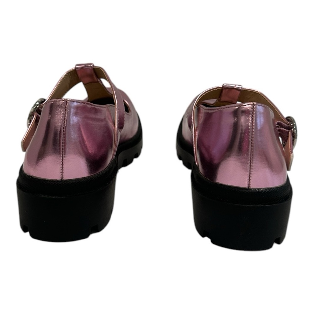 ๐HP๐ Steve Madden Girls Mary Jane Pink Metallica Chucky Sole Size 5 - Picture 5 of 9